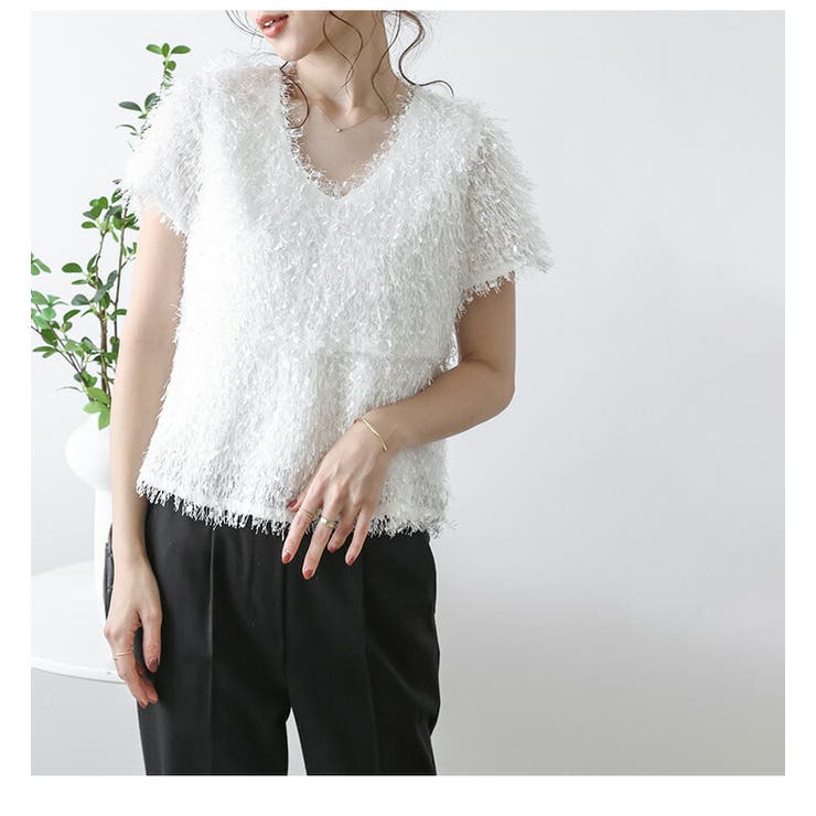 美品 Acka エーシーケーエーフリンジアメリカンスリーブトップス ペプラム fringe american sleeve tops – Acka online store