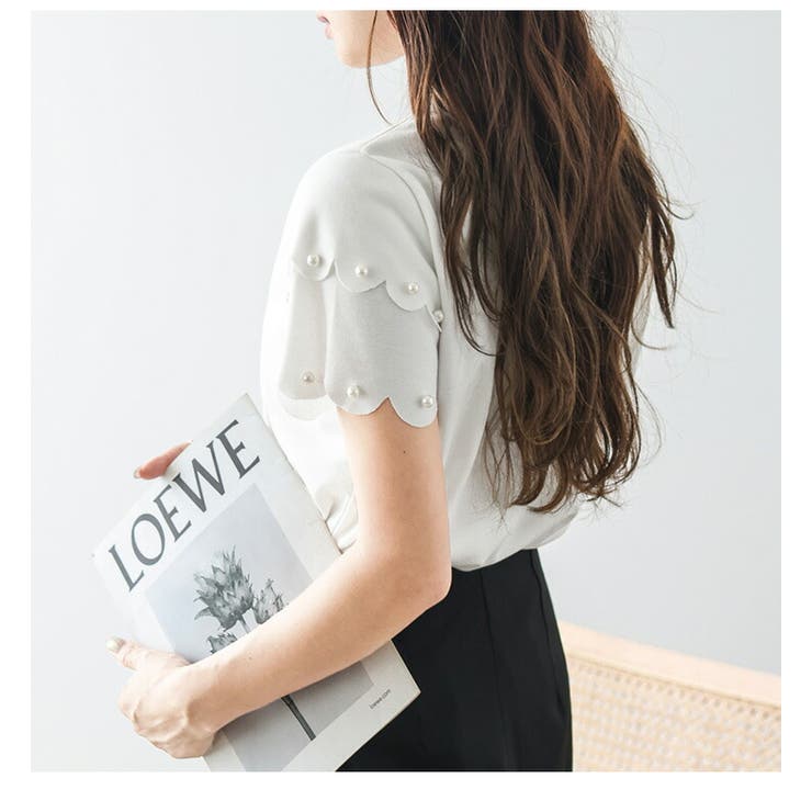 スカラップ パール ティアードスリーブ | AMELY | 詳細画像6 