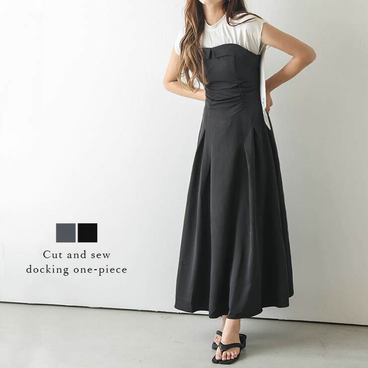 ♥あやか♥ 様checkアンサンブルワンピース　ブラック HONEYMEW ♥あやか♥ 様checkアンサンブルワンピース ブラック HONEYMEW