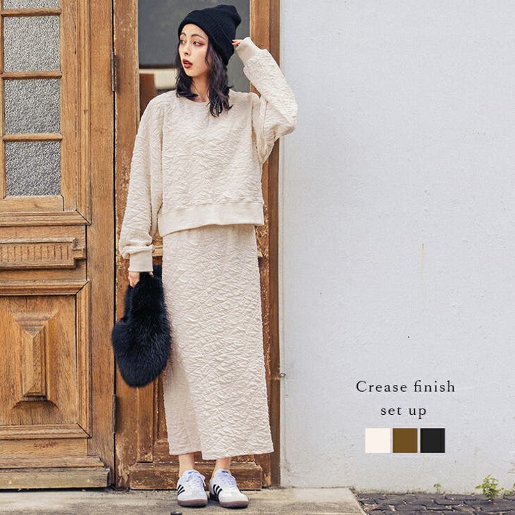 セットアップ 長袖 ロングスカート[品番：AMLW0002933]｜AMELY