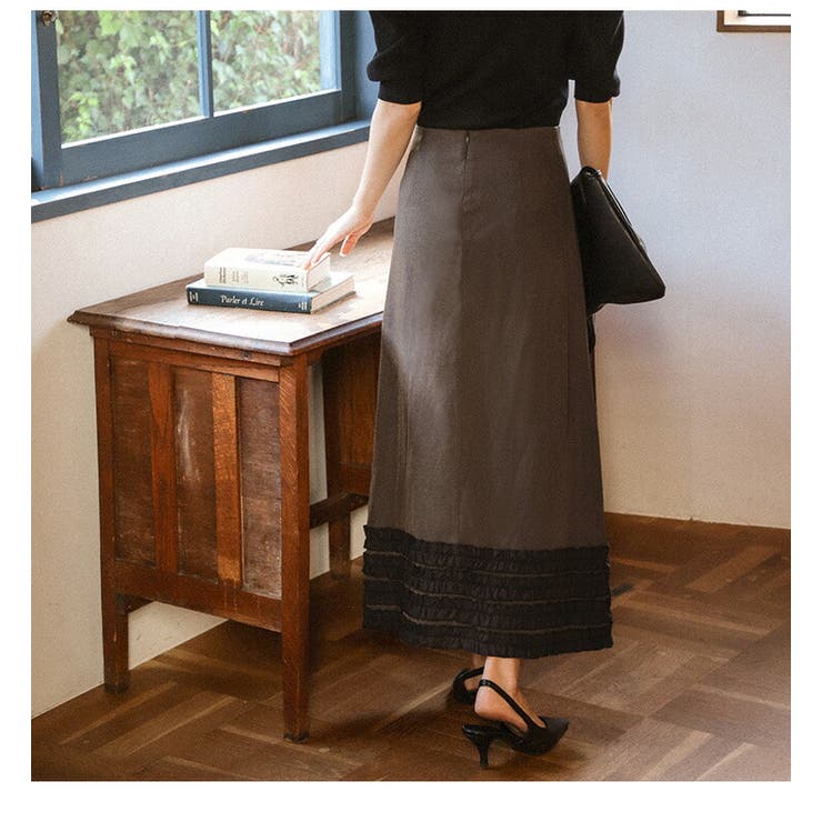 スカート ロングスカート フリル | AMELY | 詳細画像6 