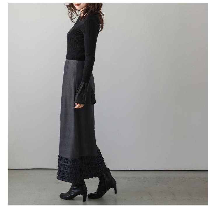 スカート ロングスカート フリル | AMELY | 詳細画像9 