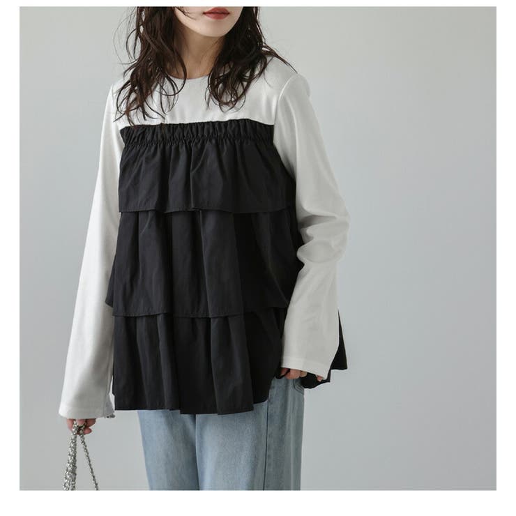 ティアードフリル ドッキング カットソー | AMELY | 詳細画像7 