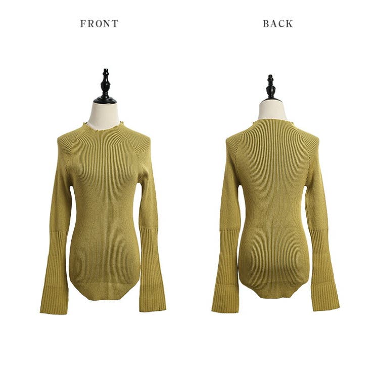 リブニット ハイネック フレアスリーブ | AMELY | 詳細画像14 