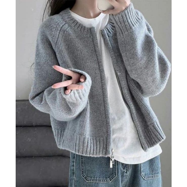 値下げ不可・美品】BURBERRY フルジップ ニットカーディガン【2