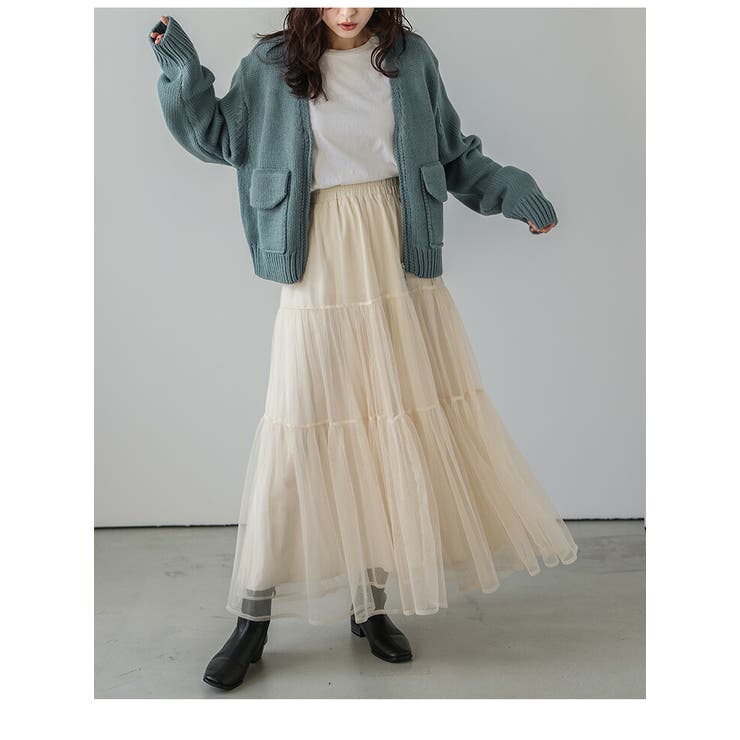 ニットカーディガン ダブルジップ 厚手[品番：AMLW0003018]｜AMELY