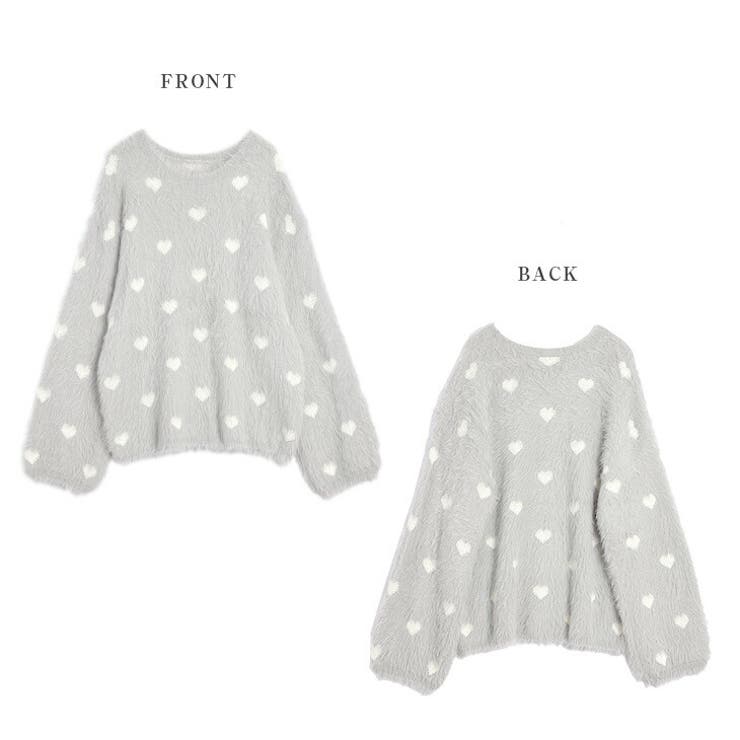 ハート柄 フェザーニット プルオーバー | AMELY | 詳細画像14 