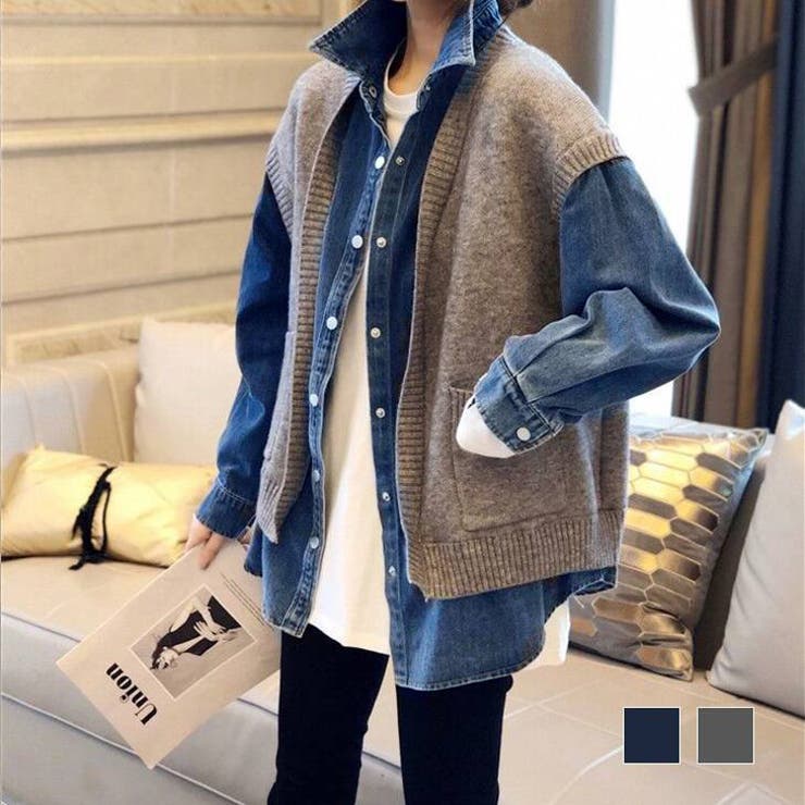 デニムシャツ レイヤード ドロップ 品番 Amlw Amely エメリー のレディース ファッション通販 Shoplist ショップリスト