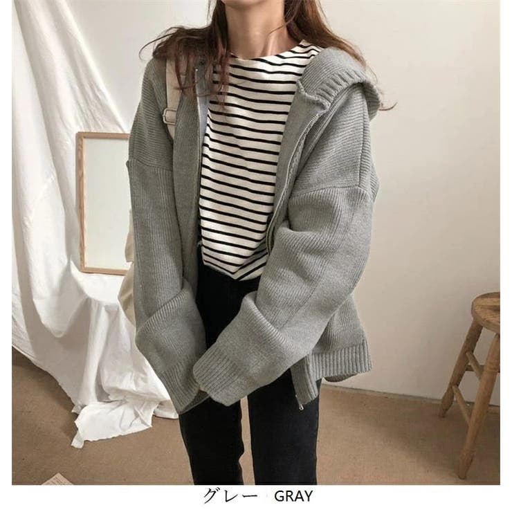 ニット パーカー レディース 品番 Amlw Amely エメリー のレディースファッション通販 Shoplist ショップリスト
