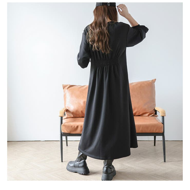 ワンピース ハーフジップ 前後2way[品番：AMLW0002713]｜AMELY