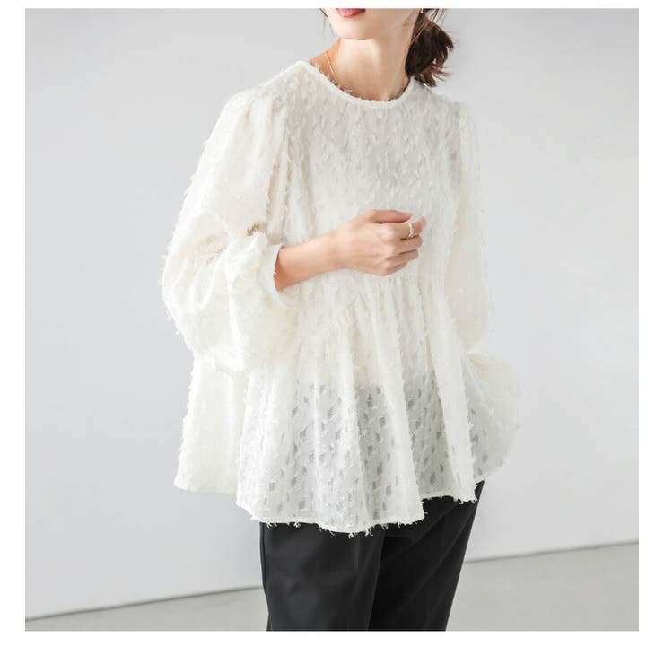 ブラウス シアー ペプラム | AMELY | 詳細画像6 