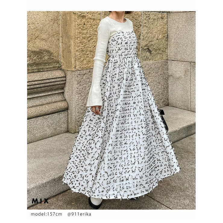 キャミワンピ リボン風デザイン バックリボン | AMELY | 詳細画像9 