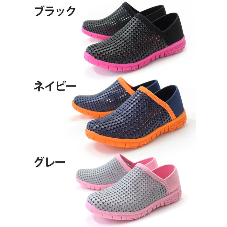 かかとが踏める2wayメッシュスリッポンマリンシューズ レディース スリッポン
