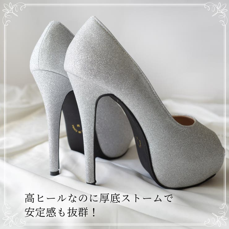 ラメプラットフォームパンプス 13センチヒール レディース | AmiAmi | 詳細画像13 