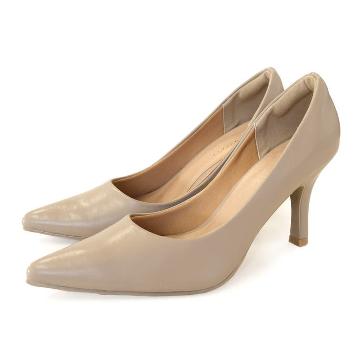 ベージュ(スムース) | 低反発クッション 美脚 パンプス レディース | AmiAmi