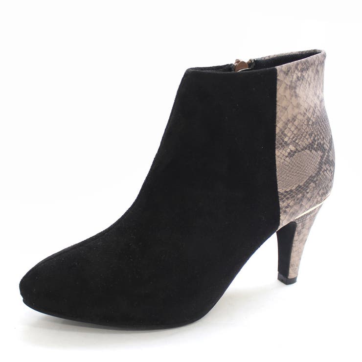 ブラック(S)/ブラウンパイソン | ショートブーツ 秋冬 人気 | AmiAmi