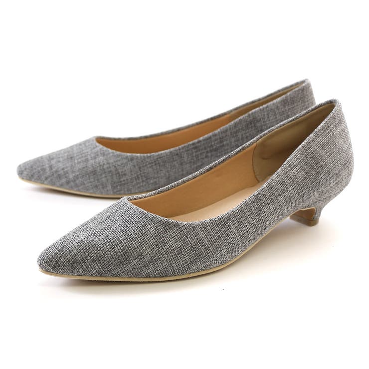 グレー(ヘンプ) | 3センチヒール 走れる パンプス レディース | AmiAmi