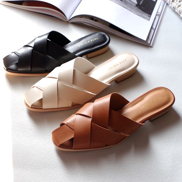 クロス メッシュ サンダル レディース[品番：BNZS1683236