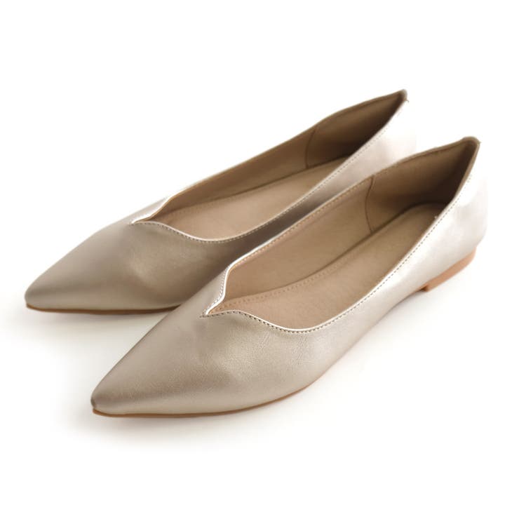 Sゴールド(スムース) | Vカット デザインパンプス レディース | AmiAmi