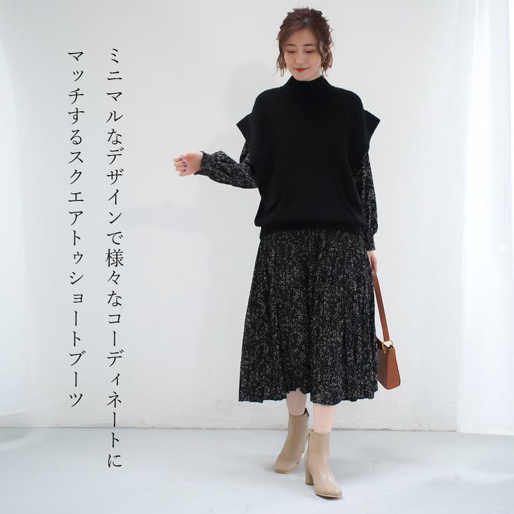 円柱ヒール ショートブーツ レディース | AmiAmi | 詳細画像3 