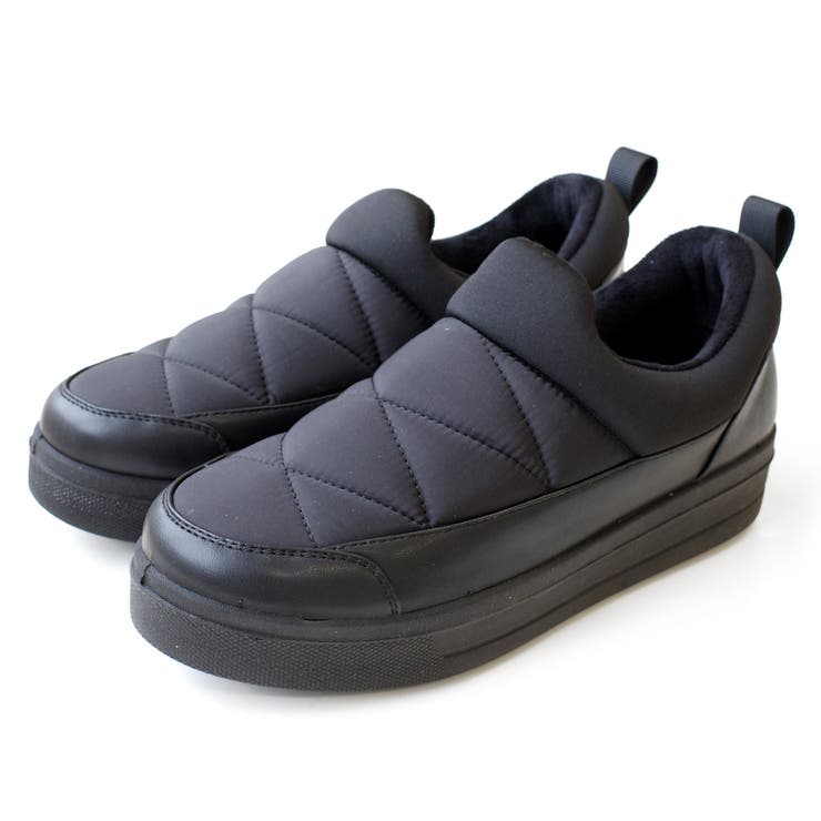 ブラック | 撥水加工 厚底 スリッポン レディース | AmiAmi