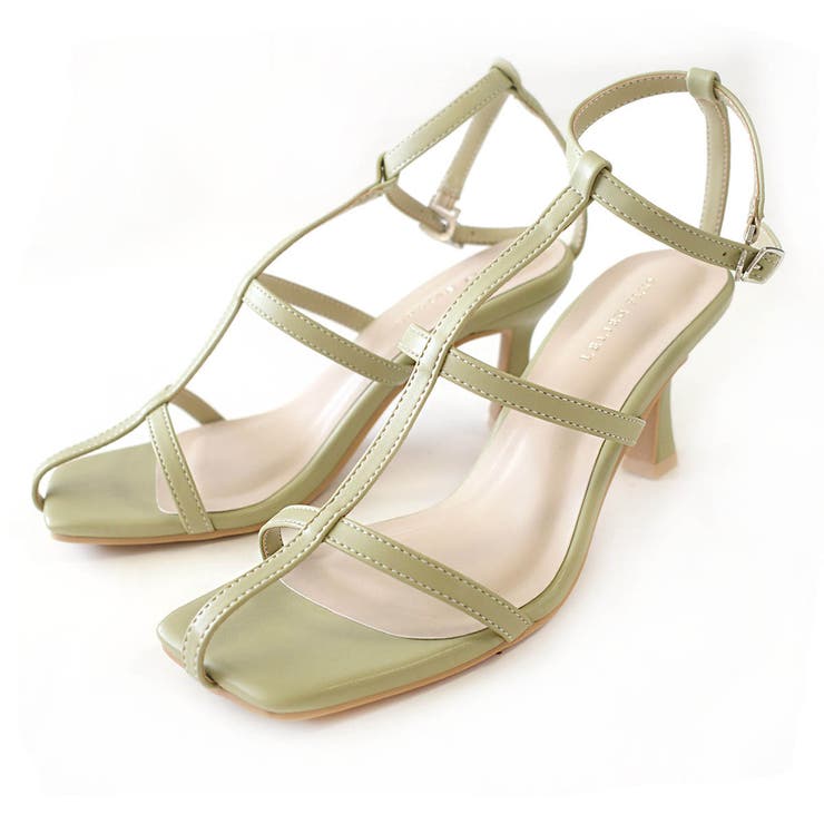 ペールグリーン(スムース) | Tストラップ サンダル レディース | AmiAmi