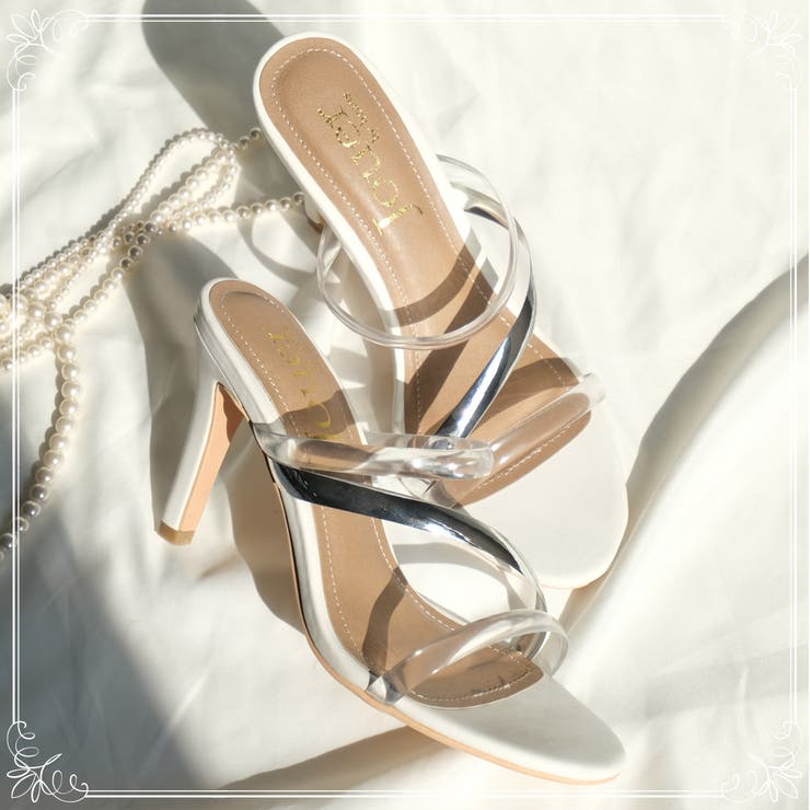 クリアストラップ ハイヒール サンダル レディース[品番：BNZS1683765