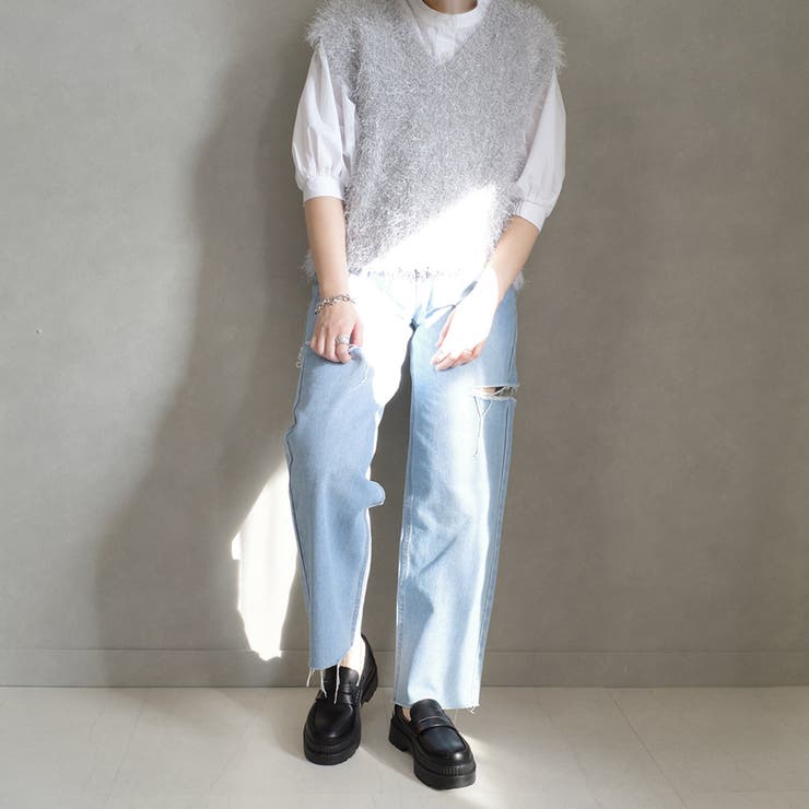 厚底 トラックソールローファー レディース[品番：BNZS1683733