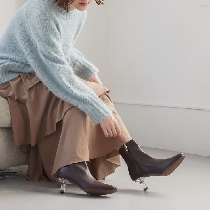 クリアヒール ショートブーツ レディース[品番：BNZS1683891]｜AmiAmi