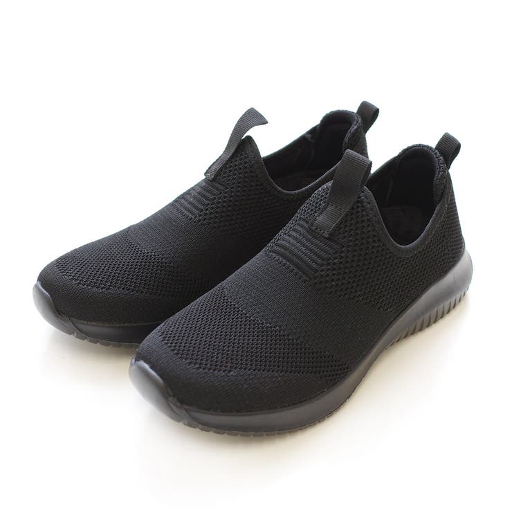 ブラック×ブラック | ニット スリッポン ユニセックス | AmiAmi