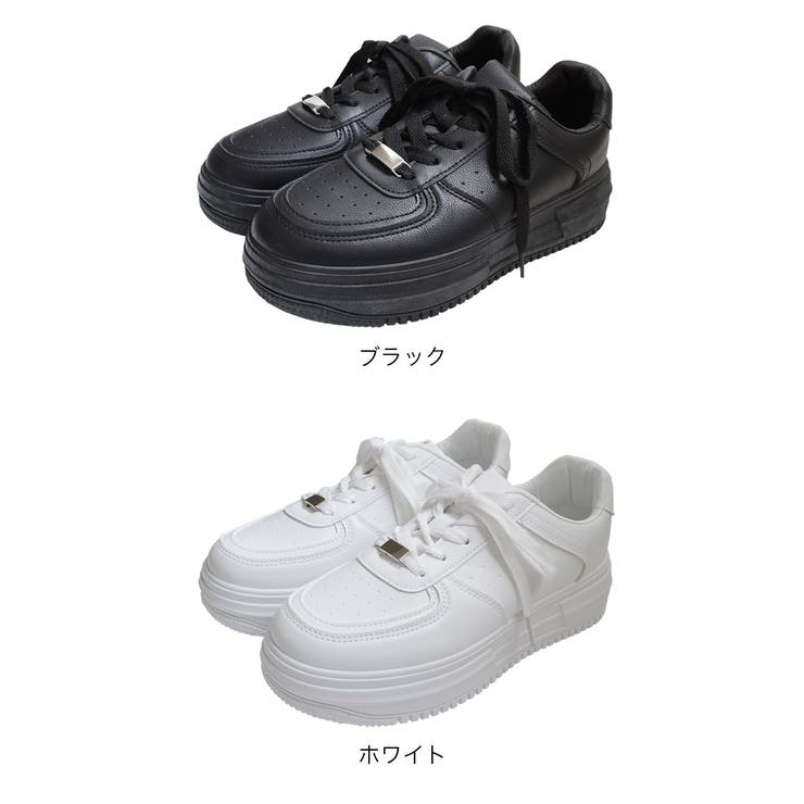 厚底 ローカット スニーカー レディース[品番：BNZS1684061