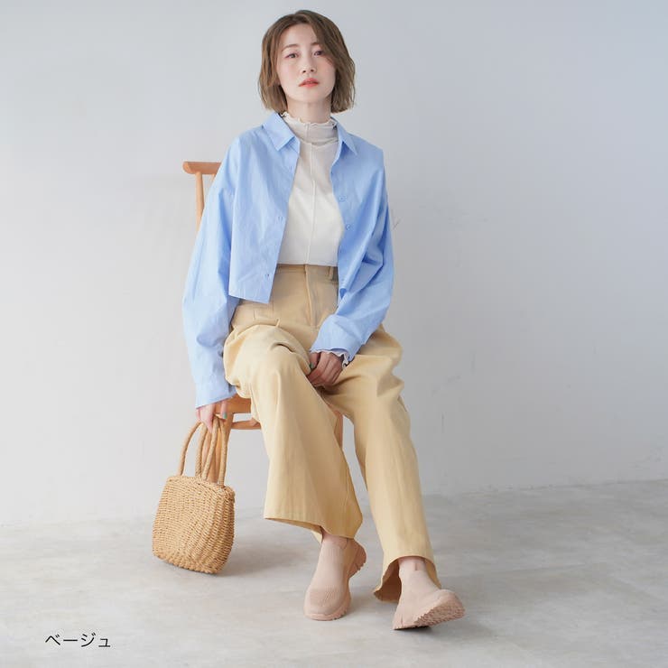 【美品】chausser ショセ　スリッポン　ボタン　ストレートチップ　37 美品】chausser ショセ スリッポン ボタン ストレートチップ 37