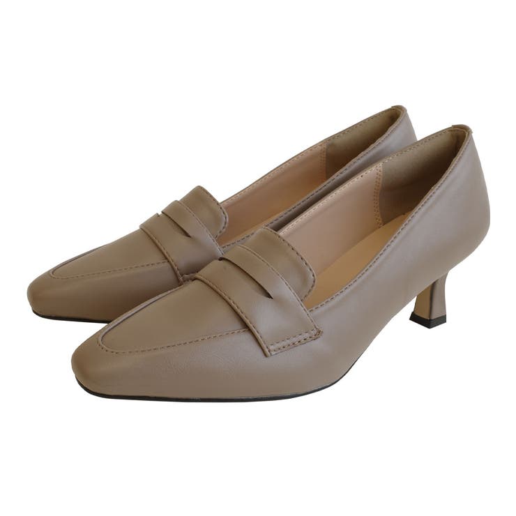 グレージュ(スムース) | ローファー パンプス レディース | AmiAmi