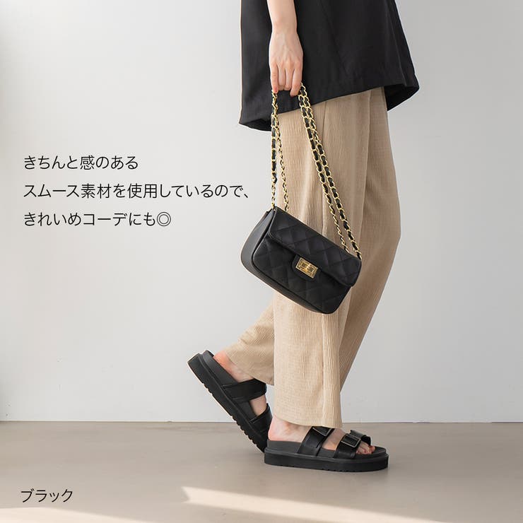 SALE【AMI】ダブルストラップ スリッポンサンダル 厚底 ダブルベルト サンダル レディース[品番：BNZS1684047