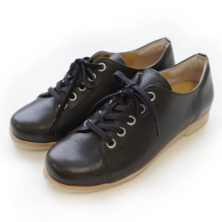 ブラック | 日本製 レースアップシューズ レディース | AmiAmi