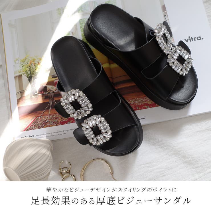 ♡AME　サイドビジューサンダル♡ ♡AME サイドビジューサンダル♡ ♡AME サイドビジューサンダル