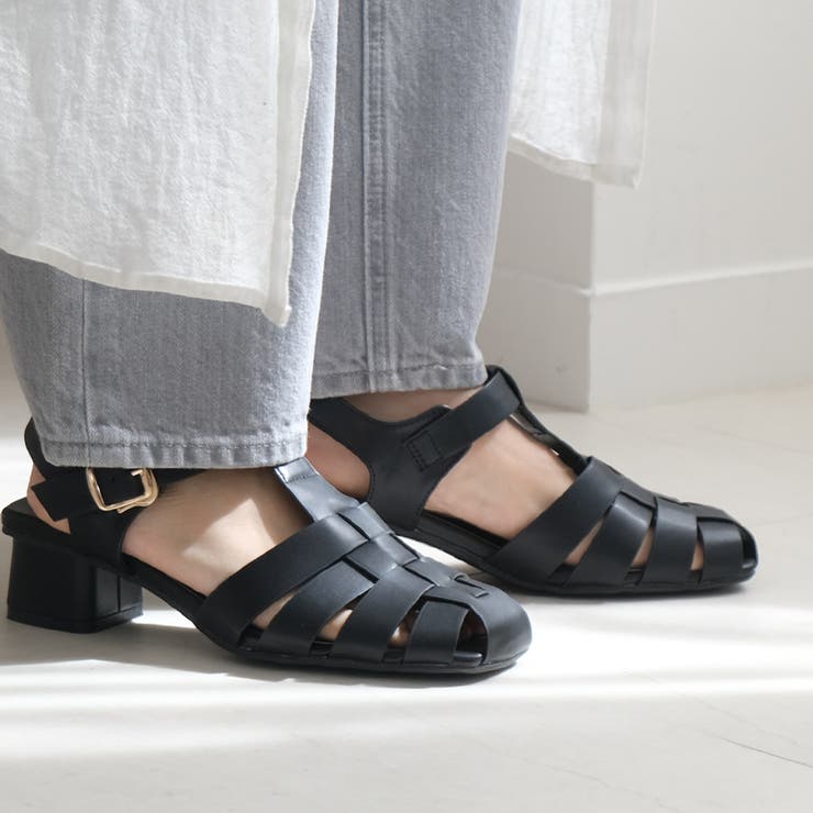 スクエアトゥグルカシューズMサイズ BLACK イング ing スクエアトゥ