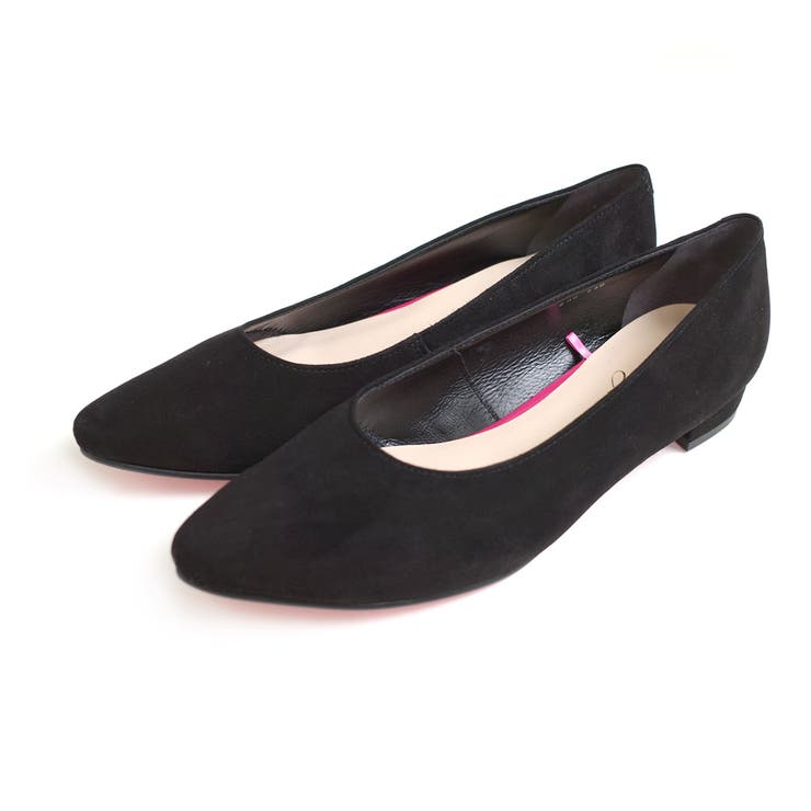 ブラック(スエード) | 日本製 ローヒール パンプス レディース | AmiAmi
