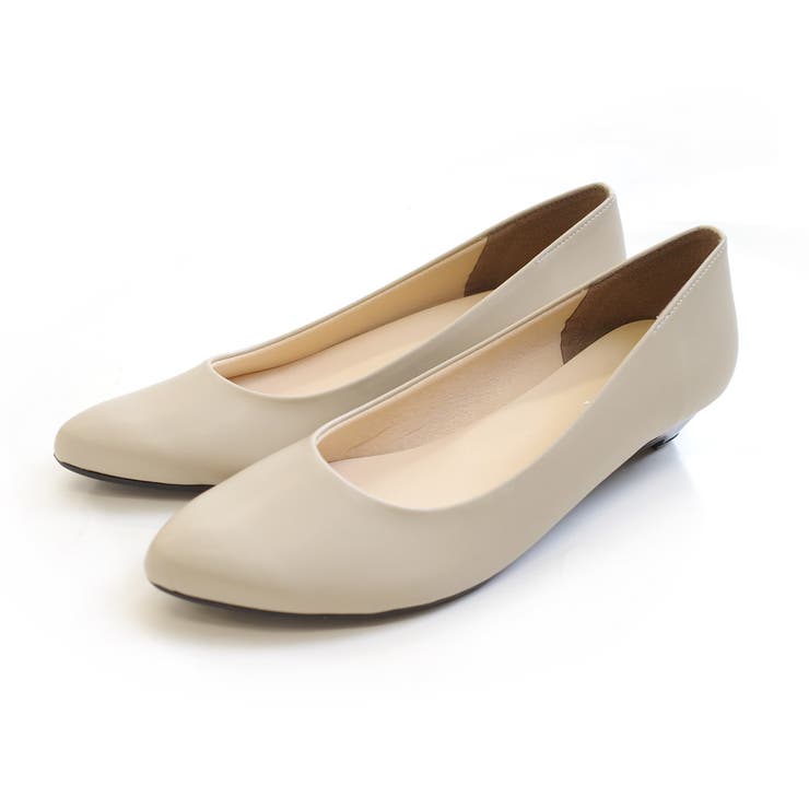 ベージュ | 日本製 ローヒール パンプス レディース | AmiAmi