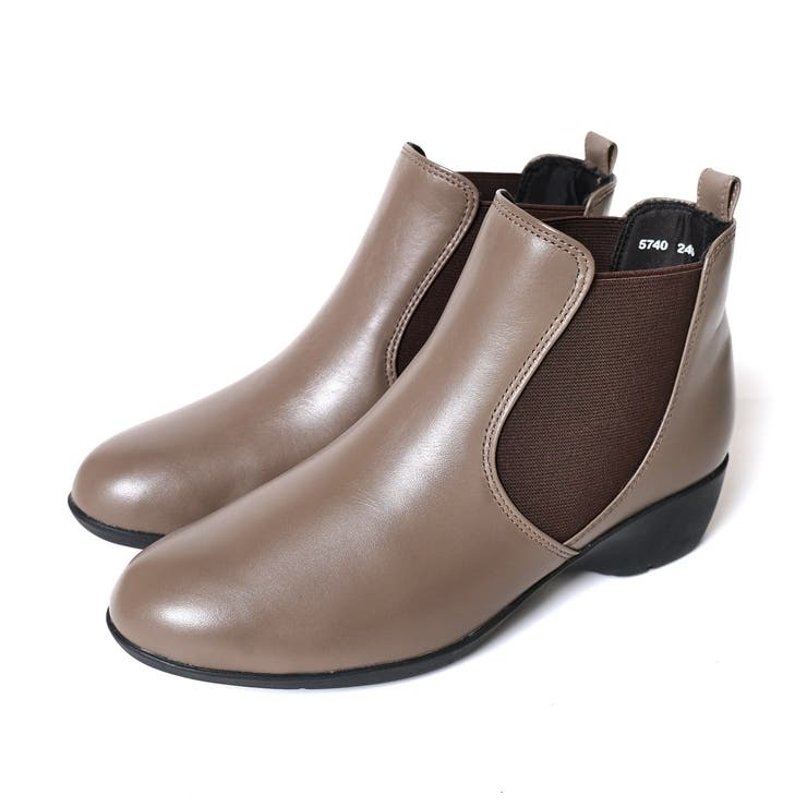 オークグレー | 本革 ショートブーツ レディース | AmiAmi