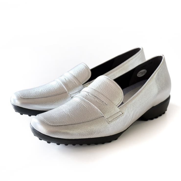 シルバー | 日本製 本革 ローファー レディース | AmiAmi