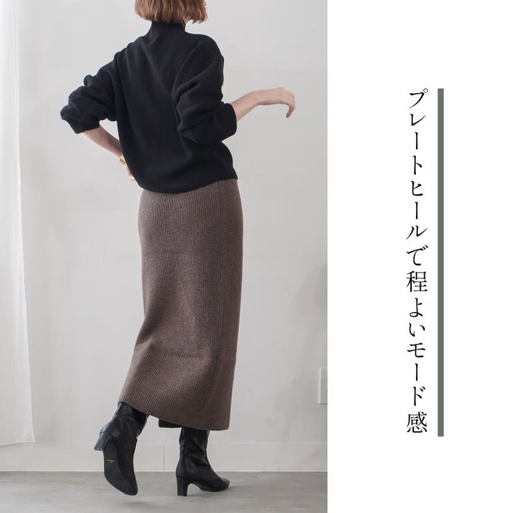 プレートヒール ロングブーツ レディース[品番:BNZS1684114 プレートヒール ロングブーツ レディース[品番:BNZS1684114