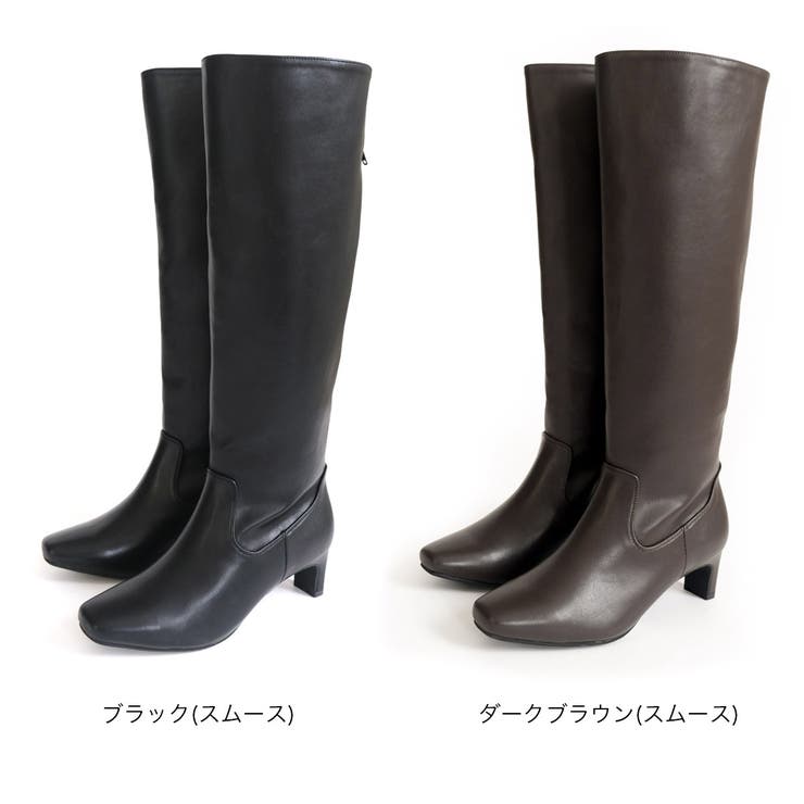 プレートヒール ロングブーツ レディース | AmiAmi | 詳細画像2 