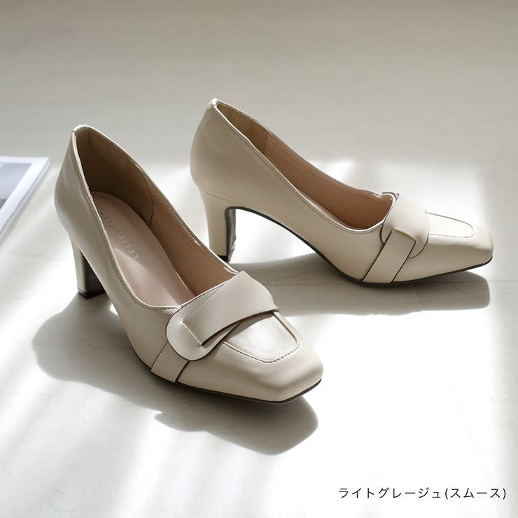 スクエアトゥ プレートヒール パンプス レディース | AmiAmi | 詳細画像5 