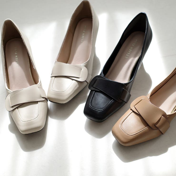 スクエアトゥ プレートヒール パンプス レディース | AmiAmi | 詳細画像15 