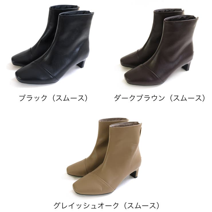 裏起毛 プレートヒール ショートブーツ レディース | AmiAmi | 詳細画像2 