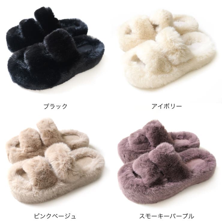 厚底 ファー サンダル レディース | AmiAmi | 詳細画像2 