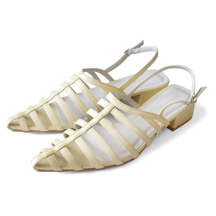 クリームイエロー(スムース) | マルチストリング サンダル レディース | AmiAmi