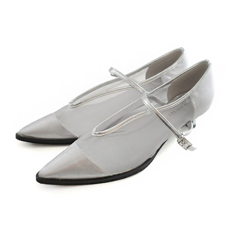 シルバー(チュール) | メリージェーン ストラップ パンプス レディース | AmiAmi