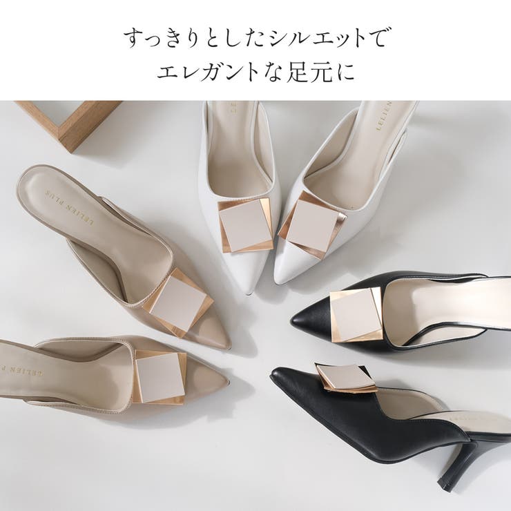 プレートモチーフ ミュール レディース[品番：BNZS1684289
